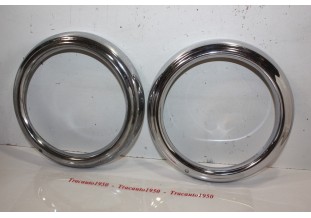 PAIRE DE CERCLAGES DE PHARE SEV MARCHAL 128 D/150mm...SIMCA 1000