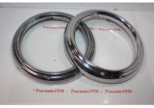 PAIRE DE CERCLAGES DE PHARE SEV MARCHAL 128 D/150mm...SIMCA 1000