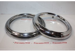 PAIRE DE CERCLAGES DE PHARE SEV MARCHAL 128 D/150mm...SIMCA 1000