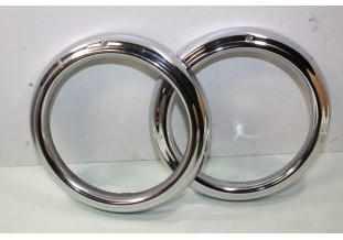 PAIRE DE CERCLAGES DE PHARES SEV MARCHAL D/150mm...SIMCA TALBOT 1000 R10 voir descriptif