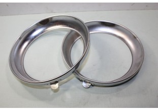 PAIRE DE CERCLAGES DE PHARES SEV MARCHAL 7637 D/150mm...RENAULT 4CV R8 voir descriptif