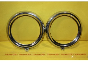 PAIRE DE CERCLAGES DE PHARES CIBIE D/150mm...RENAULT R10 avant 1968