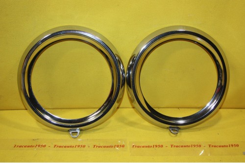 PAIRE DE CERCLAGES DE PHARES CIBIE D/150mm...RENAULT R10 avant 1968