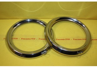 PAIRE DE CERCLAGES DE PHARES CIBIE D/150mm...RENAULT R10 avant 1968