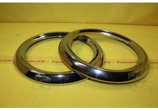 PAIRE DE CERCLAGES DE PHARES CIBIE D/150mm...RENAULT R10 avant 1968