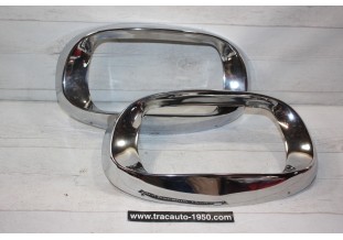 PAIRE DE CERCLAGES OU ENTOURAGES DE PHARES...CITROEN AMI 6 1961/1978