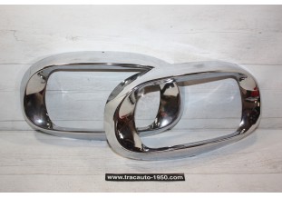 PAIRE DE CERCLAGES OU ENTOURAGES DE PHARES...CITROEN AMI 6 1961/1978
