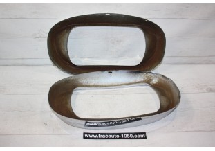 PAIRE DE CERCLAGES OU ENTOURAGES DE PHARES...CITROEN AMI 6 1961/1978