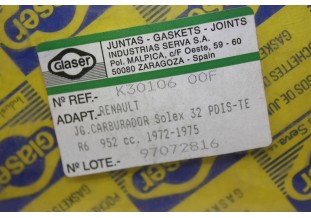POCHETTE DE JOINTS POUR CARBURATEUR SOLEX 32 PDIS-TE...RENAULT R6 952cc 1972-1975