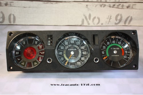 BLOC COMPTEUR JAEGER 3 CADRANS 200 km/h 12V...CITROEN ID DS aprés 1969