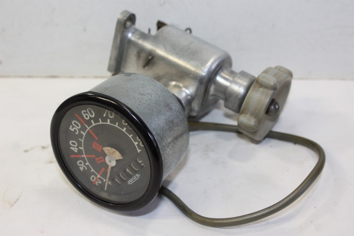 COMPTEUR DE VITESSE JAEGER 90KM/H avec MECANISME D'ESSUIE GLACE...CITROEN 2CV AZ 1954/61