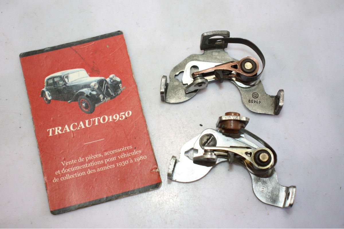 LOT DE 2 PLATEAUX ET RUPTEURS 911543 POUR ALLUMEURS RB Type GU-GA...SIMCA 8 ARONDE TRACTION 11CV 15/6