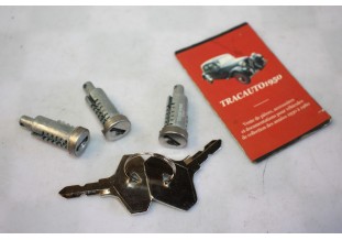 JEU DE BARILLETS DE SERRURE DE PORTE RENAULT 7700912442...RENAULT R4 R6 R12 R15