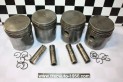 JEU DE 4 PISTONS EQUIPES MOTEUR 11 PERFO 78x100...CITROEN TRACTION 11CV H HY