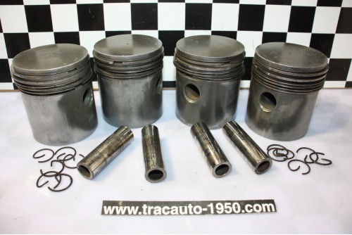JEU DE 4 PISTONS EQUIPES MOTEUR 11 PERFO 78x100...CITROEN TRACTION 11CV H HY