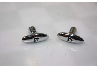 JEU DE 2 BOUTONS DE TIRETTES DE TABLEAU DE BORD...CITROEN TRACTION 11CV 15/6