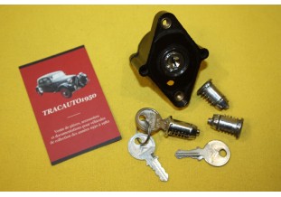 CONTACTEUR 4 BROCHES + LOT DE BARILLETS DE PORTE...CITROEN 2CV  VOIR DESCRIPTIF