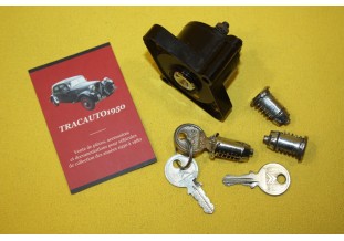 CONTACTEUR 4 BROCHES + LOT DE BARILLETS DE PORTE...CITROEN 2CV  VOIR DESCRIPTIF