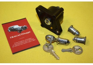 CONTACTEUR 4 BROCHES + LOT DE BARILLETS DE PORTE...CITROEN 2CV  VOIR DESCRIPTIF