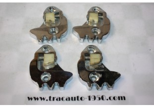JEU DE 4  GACHES CHROMEES DE SERRURE DE PORTE D/G...CITROEN ID DS PALLAS