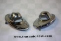 PAIRE DE SUPPORTS DE PHARES CHROMES D/G...CITROEN TRACTION 7 11 15/6