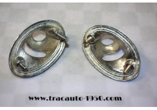 PAIRE DE SUPPORTS DE PHARES CHROMES D/G...CITROEN TRACTION 7 11 15/6