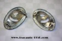 PAIRE DE SUPPORTS DE PHARES CHROMES D/G...CITROEN TRACTION 7 11 15/6