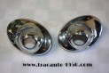 PAIRE DE SUPPORTS DE PHARES CHROMES D/G...CITROEN TRACTION 7 11 15/6