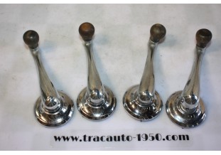JEU DE 4 MANIVELLES LEVES GLACES DE PORTES + EMBASES...CITROEN TRACTION 11CV 15/6
