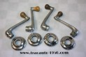 JEU DE 4 MANIVELLES LEVES GLACES DE PORTES + EMBASES...CITROEN TRACTION 11CV 15/6