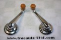 JEU DE 2 MANIVELLES LEVES GLACES DE PORTES + EMBASES...CITROEN TRACTION 11CV 15/6