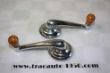 JEU DE 2 MANIVELLES LEVES GLACES DE PORTES + EMBASES...CITROEN TRACTION 11CV 15/6