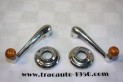 JEU DE 2 MANIVELLES LEVES GLACES DE PORTES + EMBASES...CITROEN TRACTION 11CV 15/6