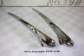 PAIRE D'ENJOLIVEURS CHROMES DE FEUX D'AILES AVANTS...CITROEN TRACTION 11CV 15/6