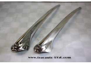 PAIRE D'ENJOLIVEURS CHROMES DE FEUX D'AILES AVANTS...CITROEN TRACTION 11CV 15/6