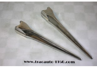 PAIRE D'ENJOLIVEURS CHROMES DE FEUX D'AILES AVANTS...CITROEN TRACTION 11CV 15/6