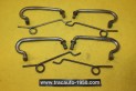 JEU DE 4 POIGNEES ET RESSORTS DE CAPOT AVANT...CITROEN TRACTION 7 11 15/6