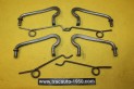 JEU DE 4 POIGNEES ET RESSORTS DE CAPOT AVANT...CITROEN TRACTION 7 11 15/6