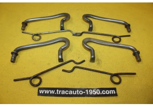 JEU DE 4 POIGNEES ET RESSORTS DE CAPOT AVANT...CITROEN TRACTION 7 11 15/6