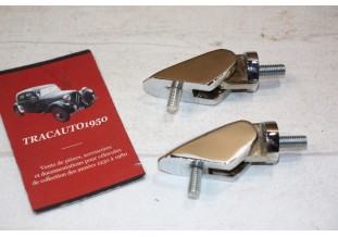 PAIRE DE CHARNIERES DE COFFRE AR DE MALLE BOMBEE...CITROEN TRACTION 11CV 15/6 ap 52