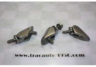 LOT DE 3 CHARNIERES CHROMEES DE COFFRE AR DE MALLE BOMBEE...CITROEN TRACTION 11CV 15/6 ap 52