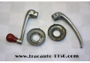 JEU DE 2 POIGNEES DE PORTES INTERIEURES...CITROEN TRACTION 11CV 15/6