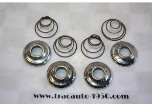 JEU DE 4 COLLERETTES DE POIGNEES DE PORTES INTERIEURES...CITROEN TRACTION 11CV 15/6