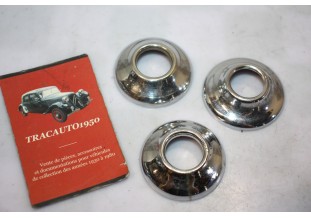 JEU DE 3 COLLERETTES DE POIGNEES DE PORTES INTERIEURES...AUTOS ANCIENNES DIVERS
