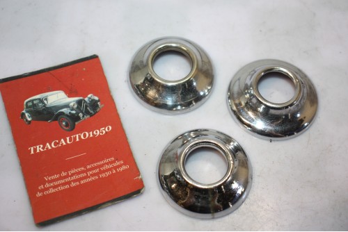 JEU DE 3 COLLERETTES DE POIGNEES DE PORTES INTERIEURES...AUTOS ANCIENNES DIVERS