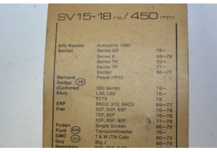 BALAI D'ESSUIE-GLACE SPARFAX SV 15 L/450mm...CAMIONS BERLIET DODGE...