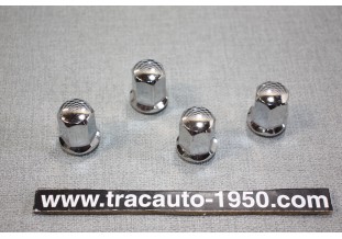 LOT DE 4 ECROUS CHROMES CONIQUES POUR JANTES ALLIAGES...RENAULT R4 4L