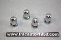 LOT DE 4 ECROUS CHROMES CONIQUES POUR JANTES ALLIAGES...RENAULT R4 4L