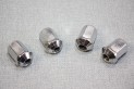 LOT DE 4 ECROUS CHROMES CONIQUES POUR JANTES ALLIAGES...RENAULT R4 4L