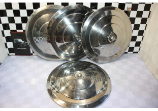 JEU DE 4 ENJOLIVEURS DE ROUE METAL D/300mm...PEUGEOT 403 404